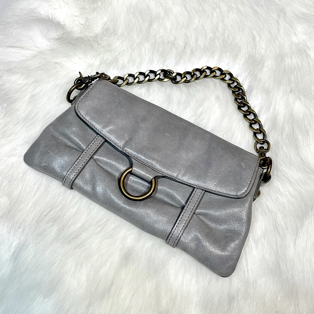 Hobo International small, grey, envelope closure handbag